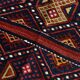 4x4 Square Bohemian Pattern Kilim Area Rug, 128x128Cm