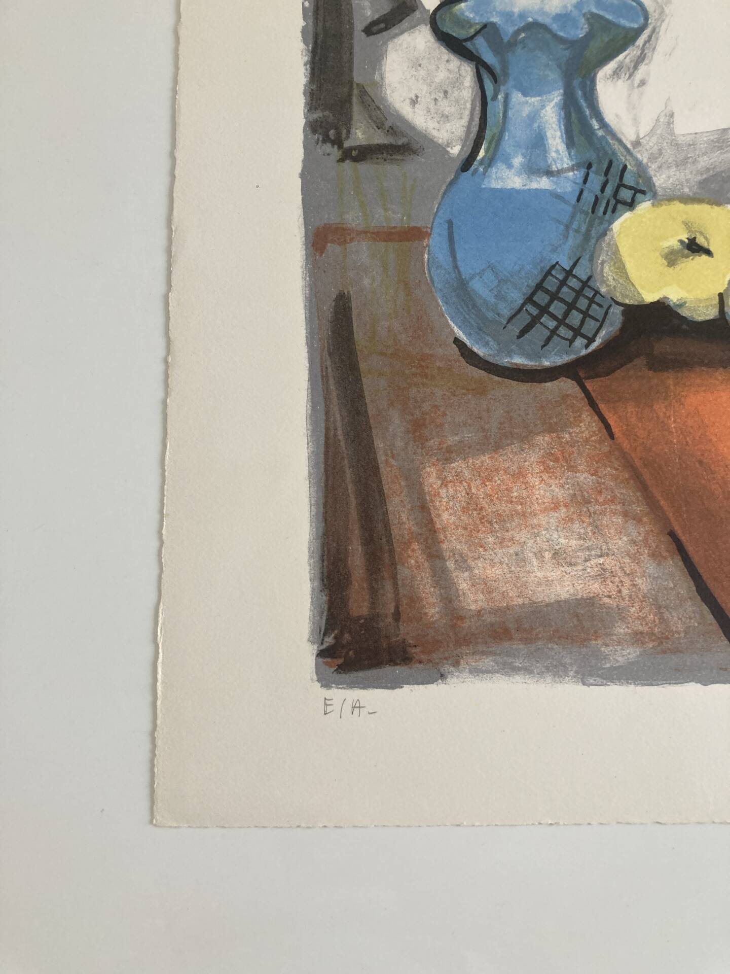 Lithographie signée Georges Lambert - Nature Morte - 1954