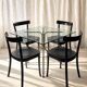 Set of four black Moser 1-250 wooden dining chairs, Werner Max Moser design