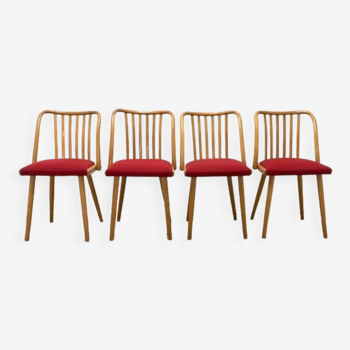 Set 4 chaises design Antonin Šuman par Mier,  vintage tchèque 1960s