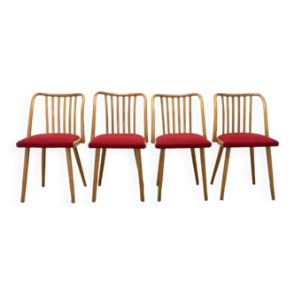 Set 4 chaises design Antonin Šuman par Mier,  vintage tchèque 1960s