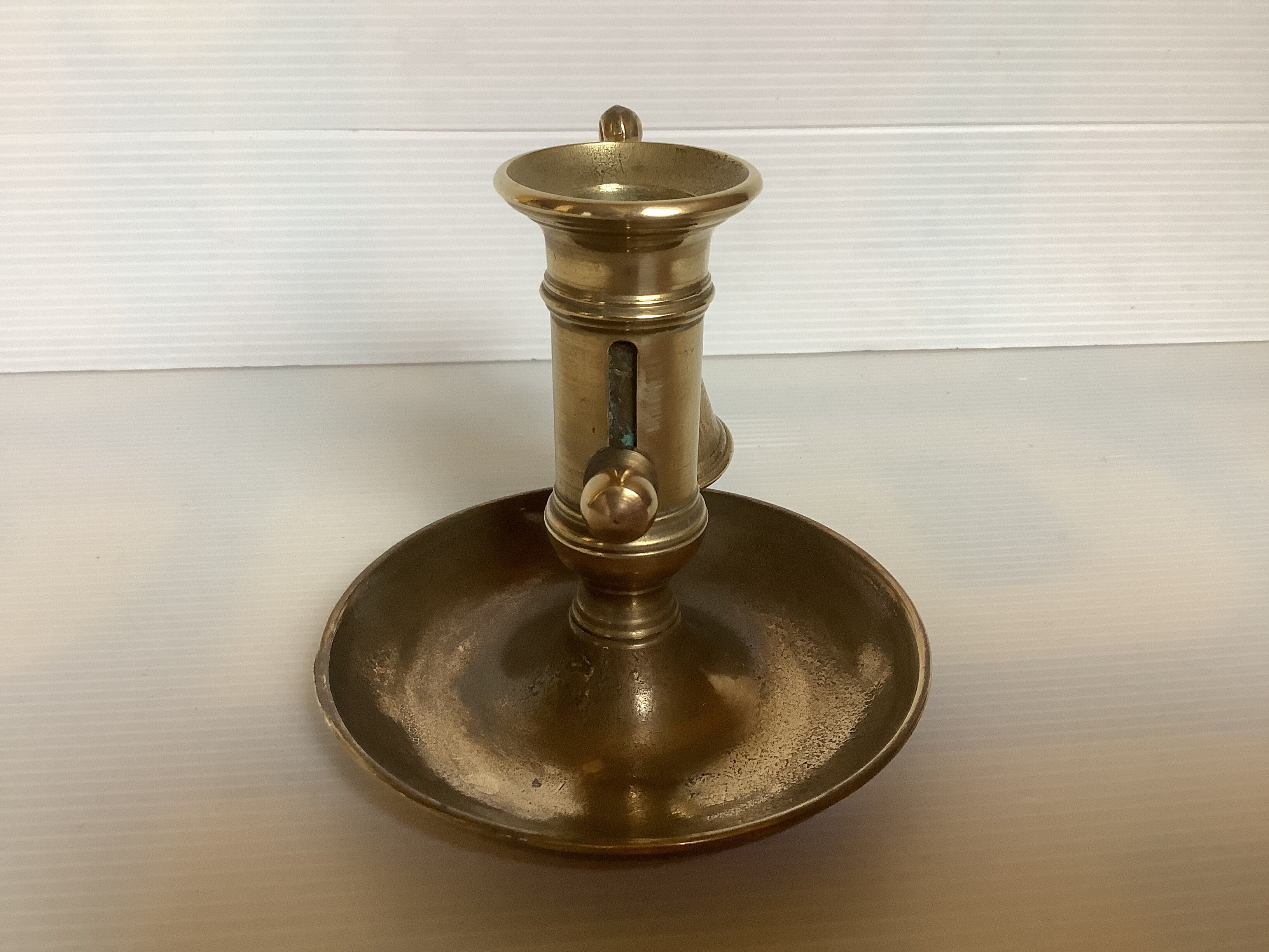 Brass cellar rat candle holder with its fly