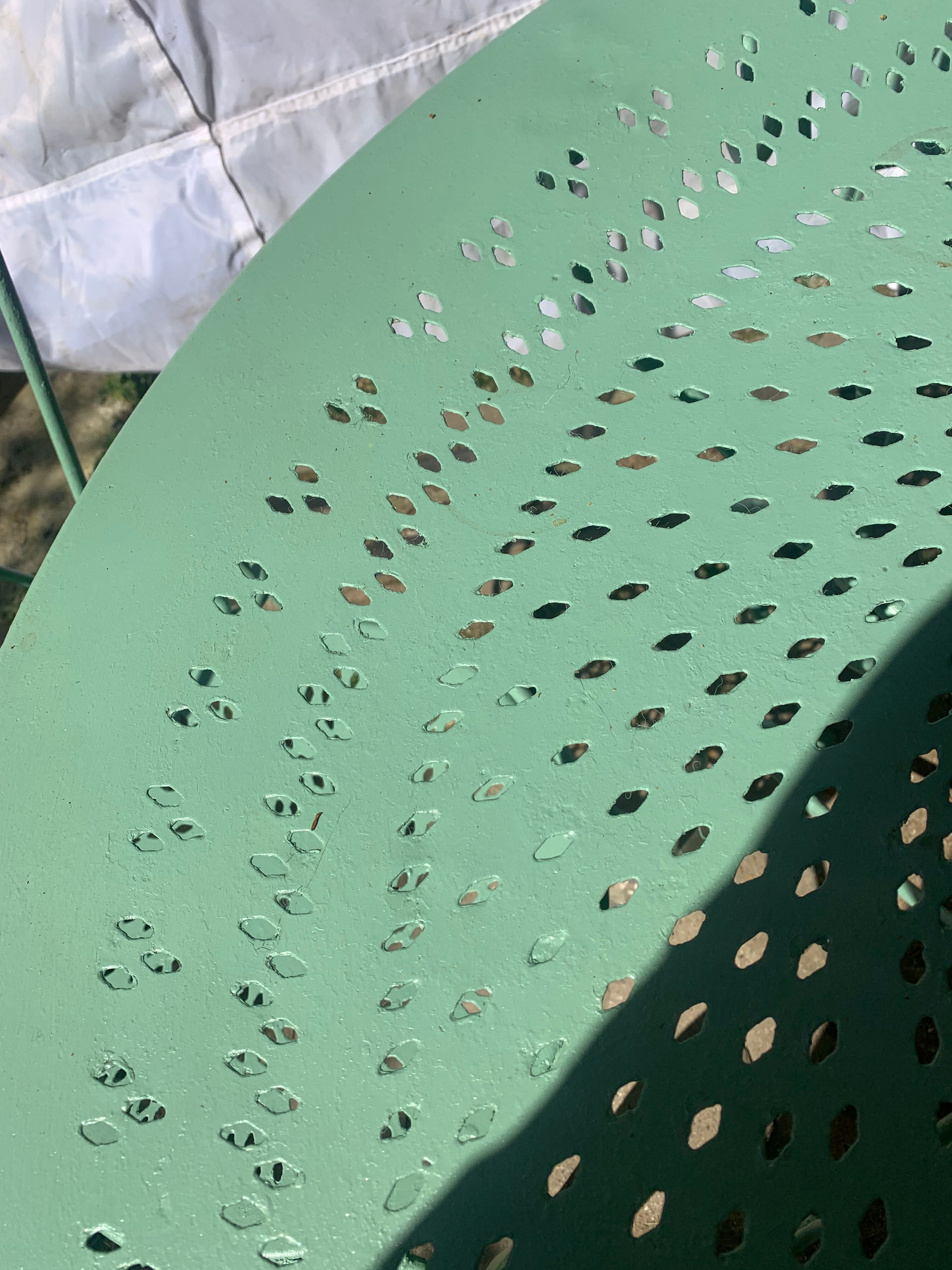 Provence green wrought iron garden room