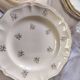 Sarreguemines set of 12 flat plates model Raphaël or flowers of F