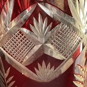 Vase balustre - cristal soufflé taillé