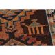 1970s Vintage Turkish Handmade Wool & Cotton Orange Runner Rug 80x356