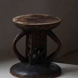 Hardwood stool Tonga (Batonga) carved with geometric patterns, 20th century, 1960s.