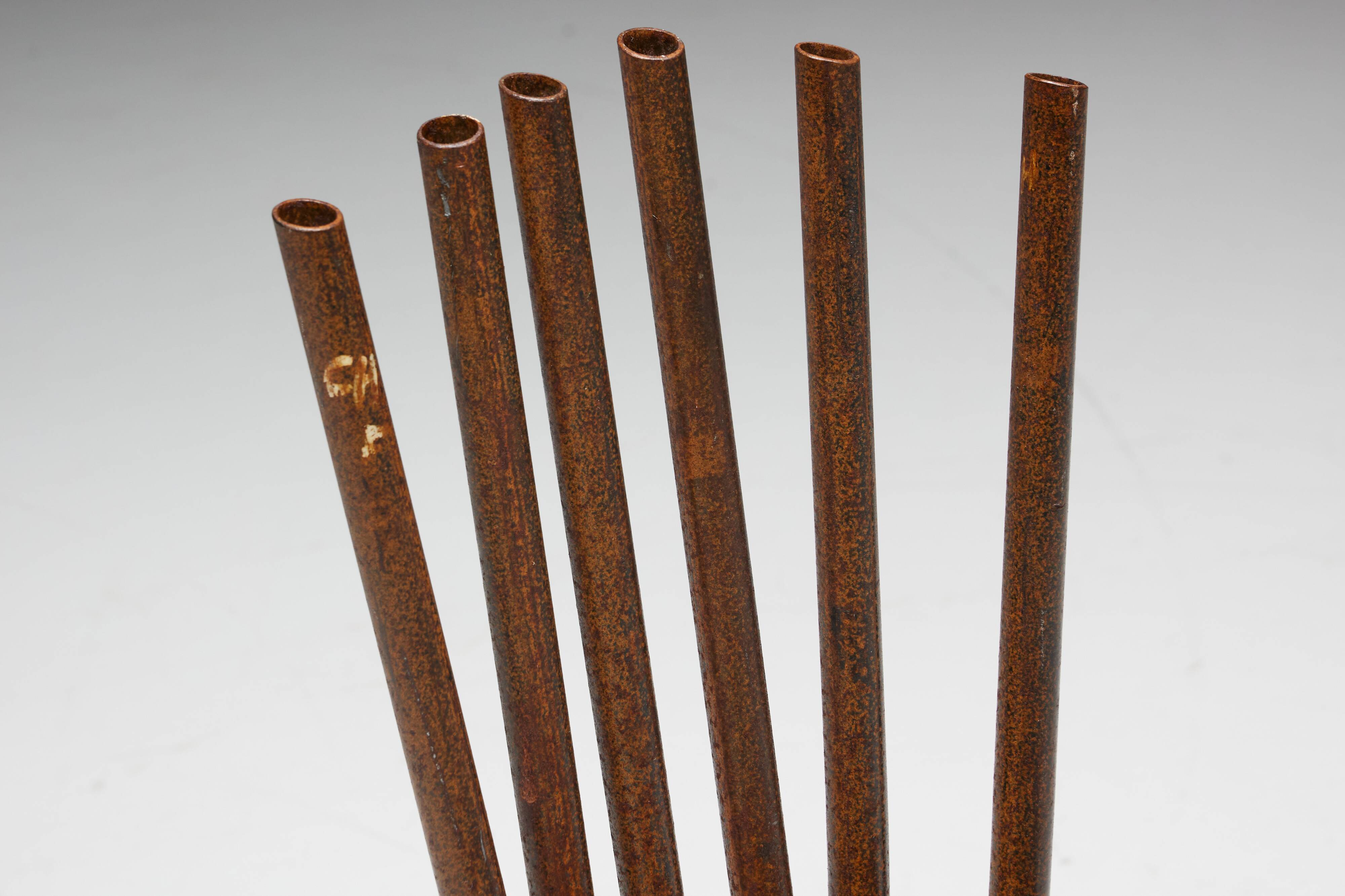 Industrial Wabi Sabi Primitive Chairs, France, 1950s