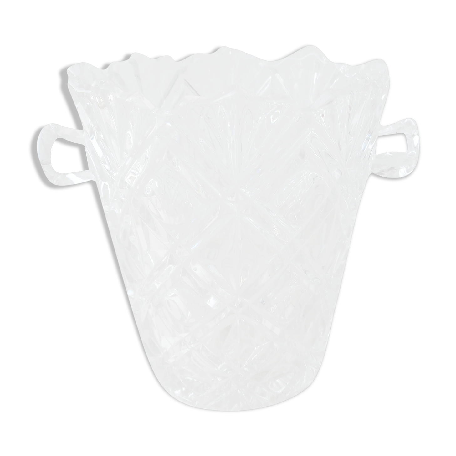 Cut glass ice bucket