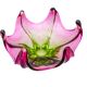 Bicolour crystal bowl "Sommerso" centrepiece in Murano style.