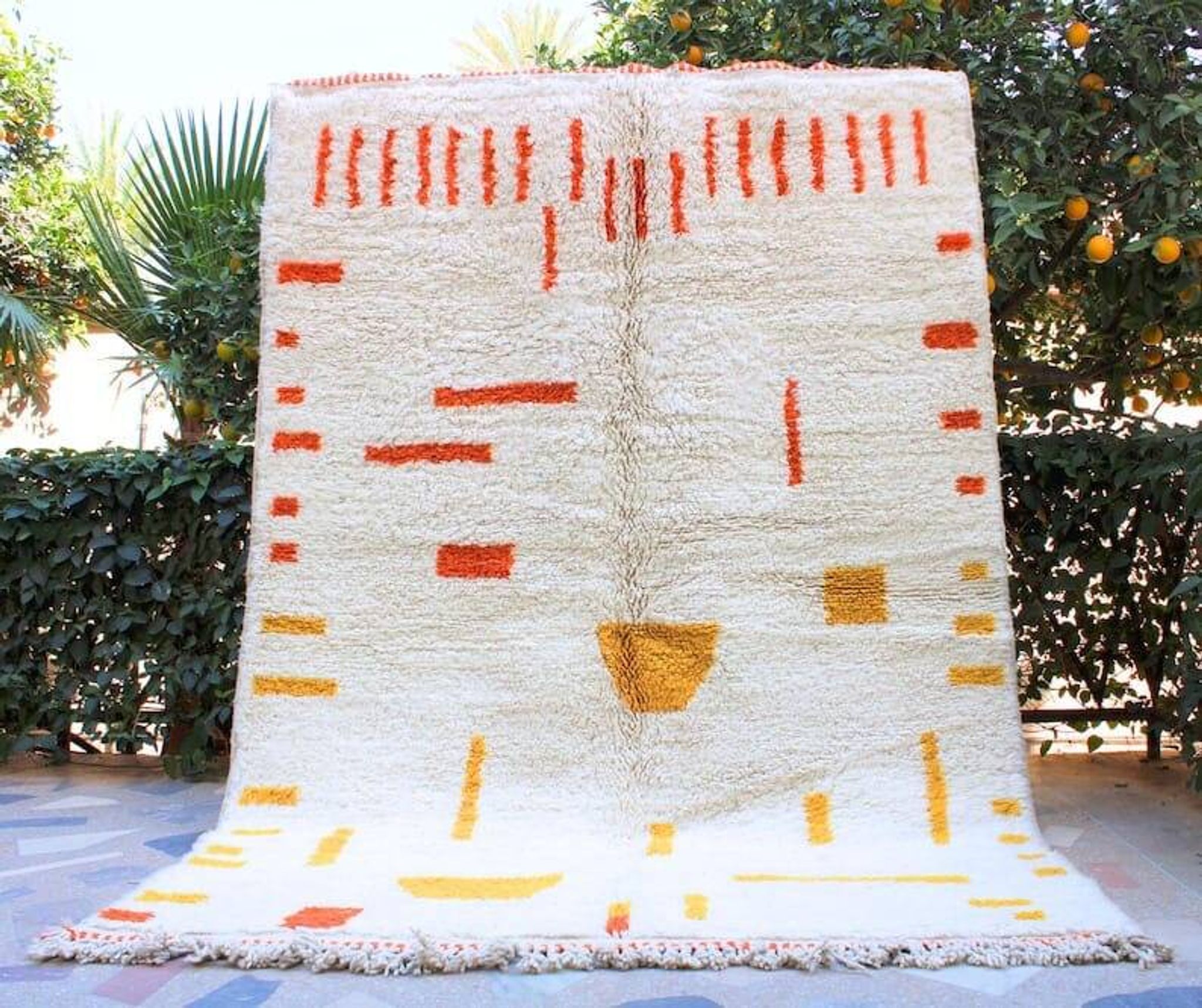 Handmade traditional wool rug size 100 x 200 cm