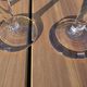 Set of 4 bubble glass champagne flutes / goblets Biot Signed 22 cm