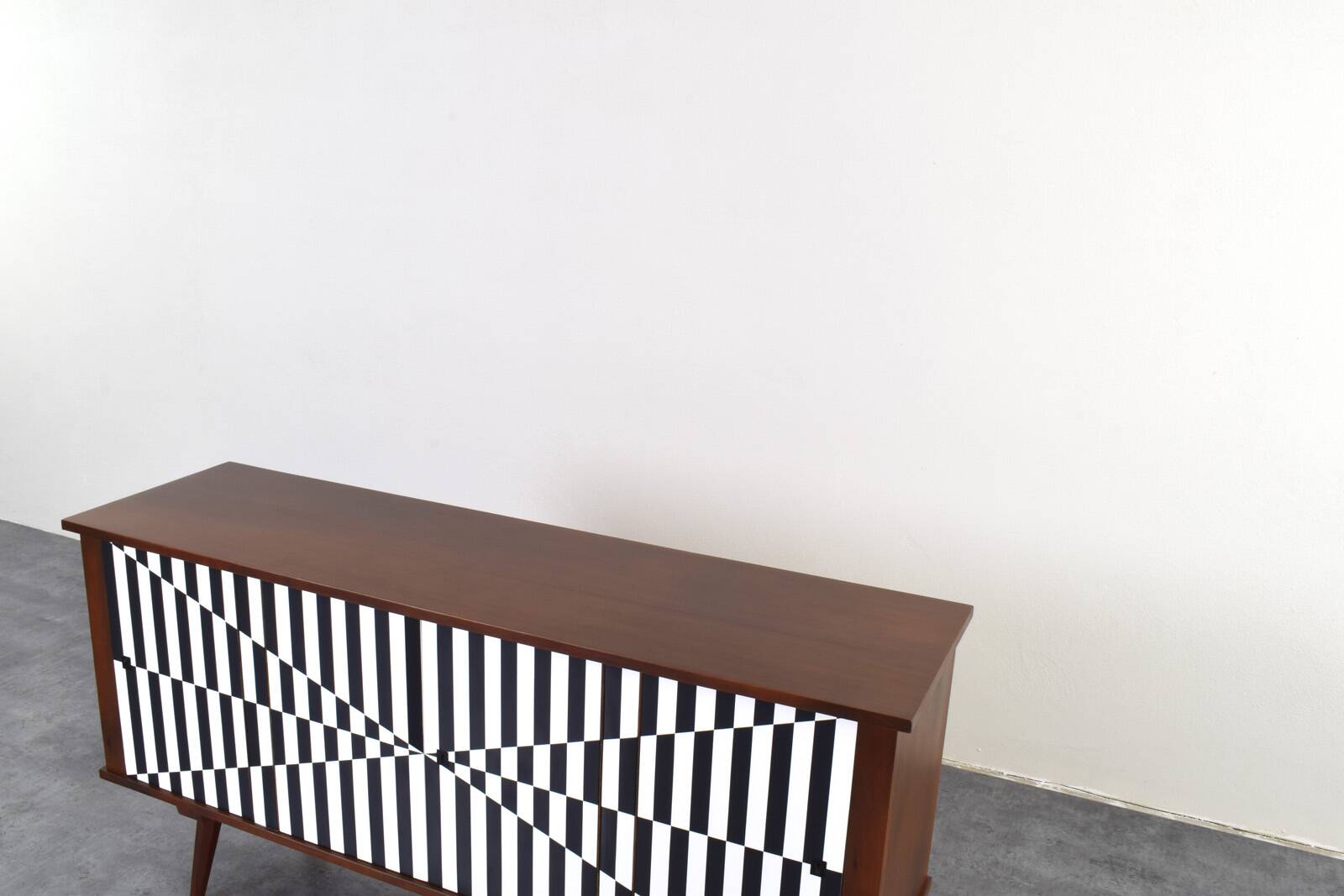 Mid-Century Op-Art Sideboard, 1960s.