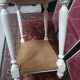 Console in oak painted cream white, natural wood trays
