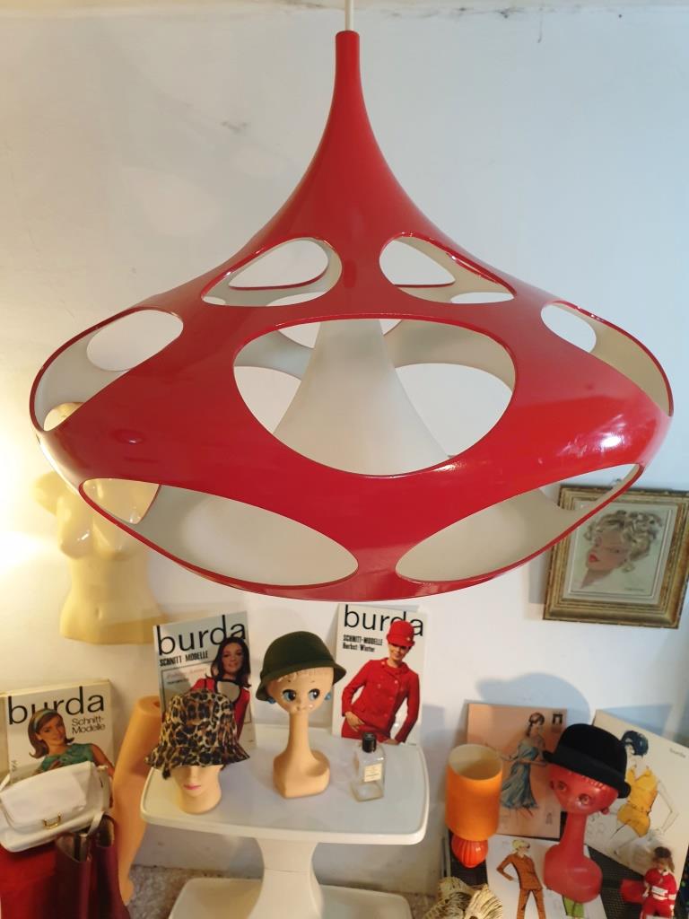 Vintage pendant lamp - UFO chandelier 70s