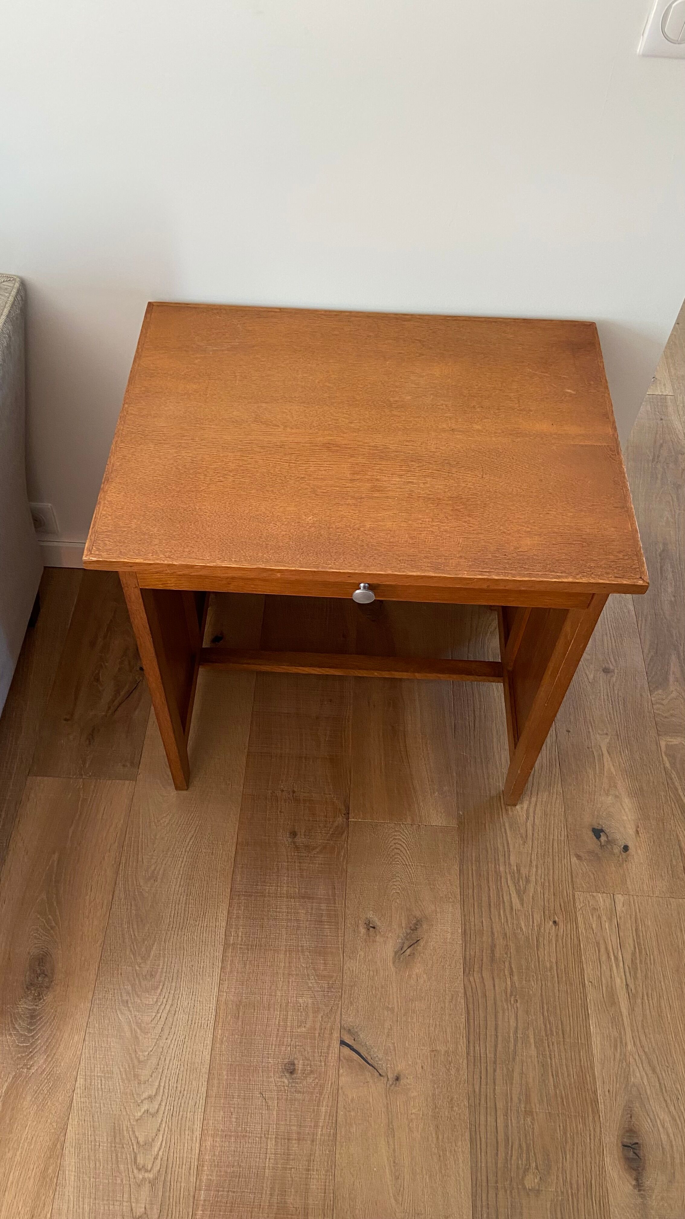 1950s vintage children's desk in light oak