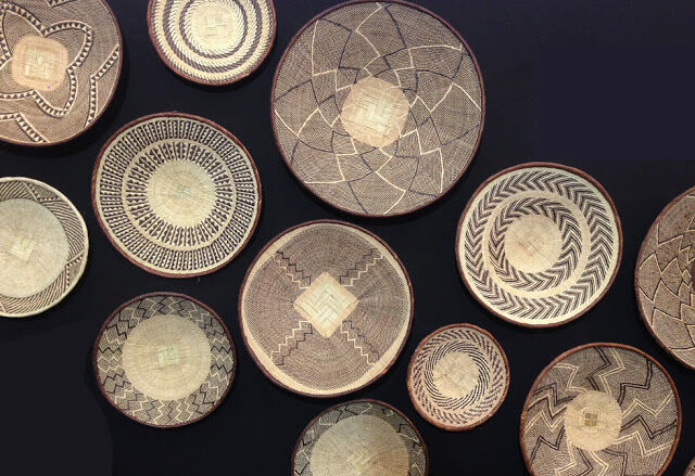 Basket vintage decoration wall 70 cm