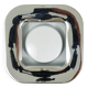 Square white ashtray Ico Parisi, chrome and melamine by Lamperti, Italy, 1970s.