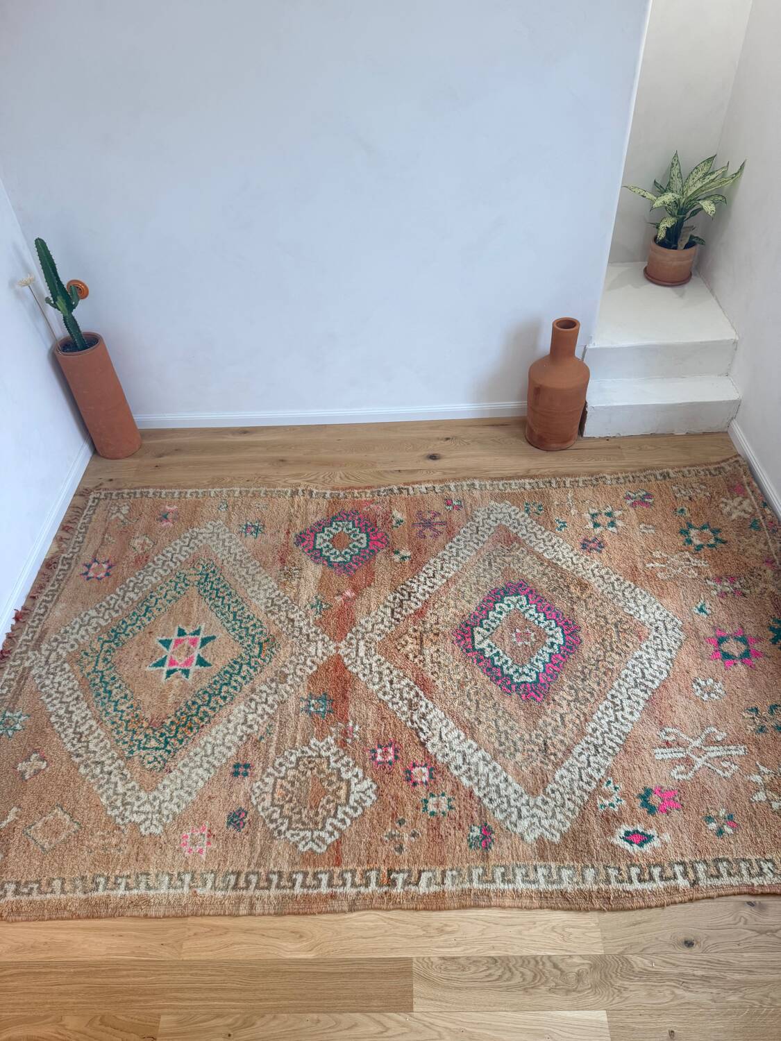 Large vintage Beni M'Guild Berber rug