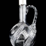 Baccarat - cut crystal ewer carafe mounted in solid silver