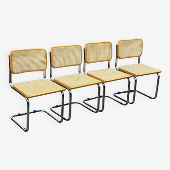 Ensemble de 4 chaises modèle Cesca B32 conçu par Marcel Breuer design