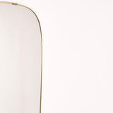 Vintage brass mirror, H77cm