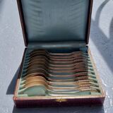 Box of 12 small silver spoons