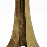 Brutalist bronze candle holder