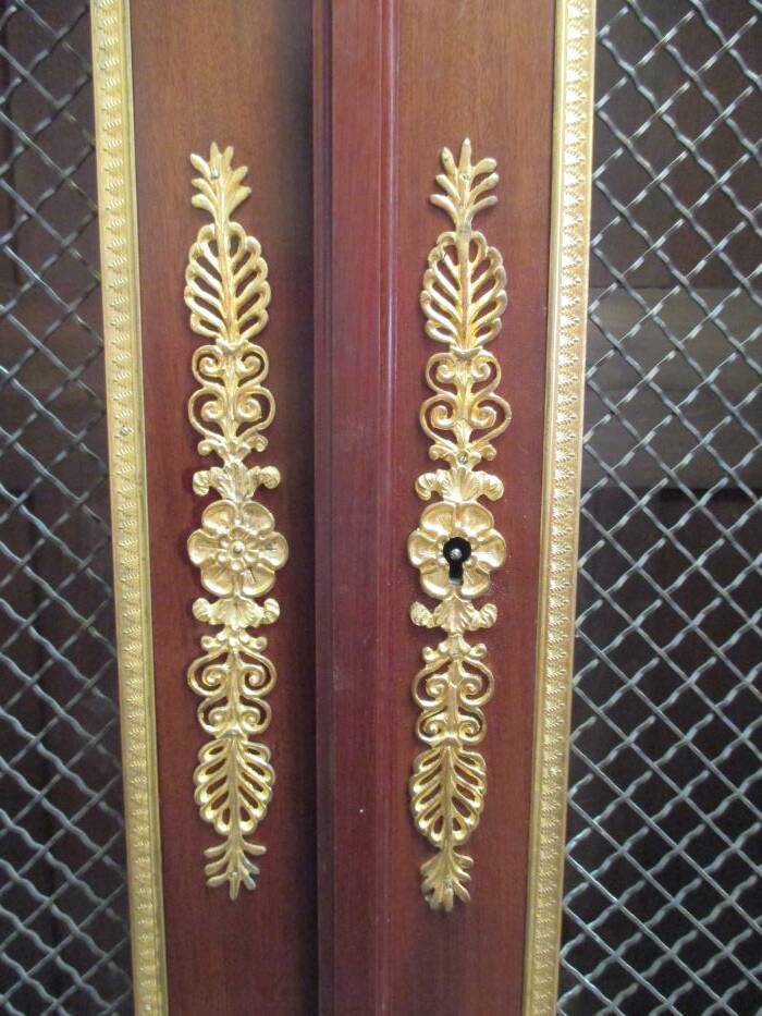 Acajou Library of Cuba Scd Empire decorated with 50 gilded bronzes