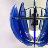 Vintage blue Murano pendant lamp by Veca