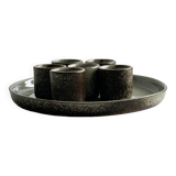 Shooters in pyrite glazed stoneware.