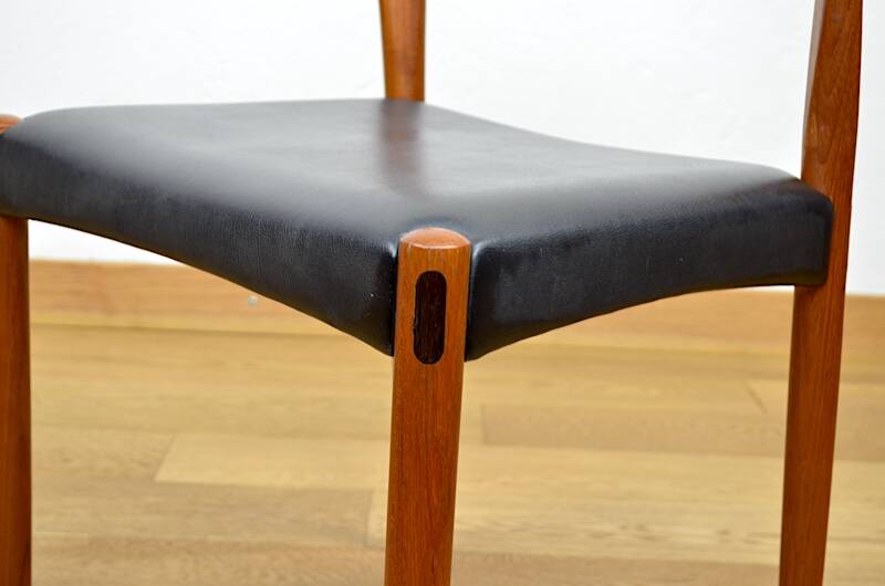 4 chaises danoises en teck par Jacob Hermann pour Randers Mobelfabrik