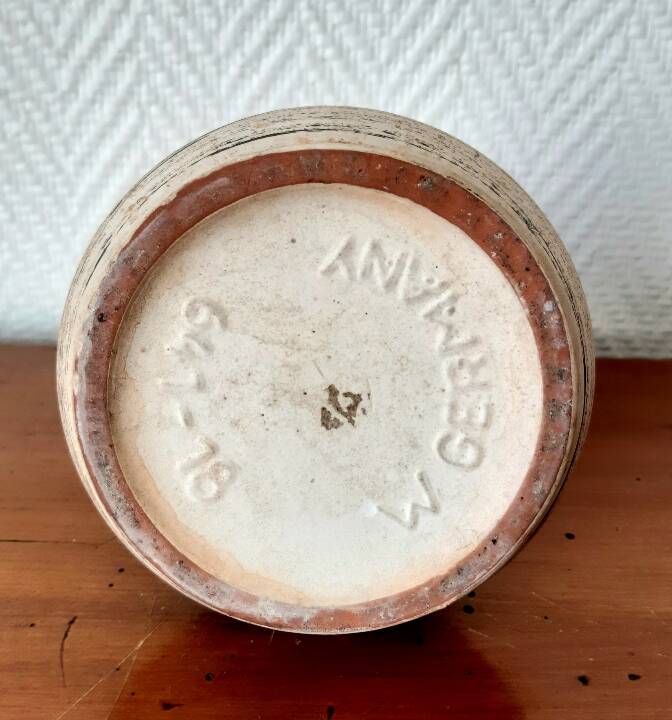 West Germany graphic ceramic vase, circa 1970