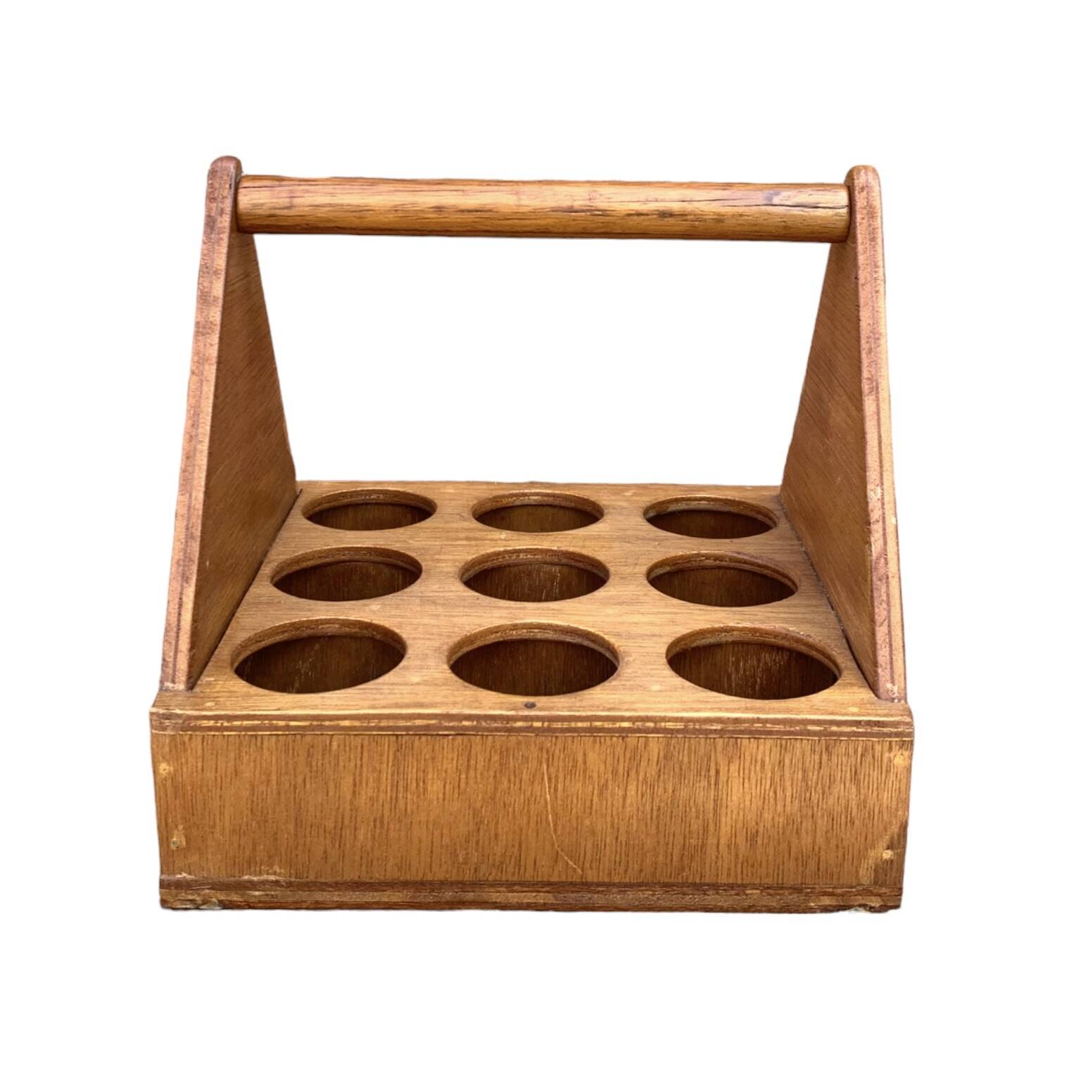 Vintage wooden glass holder