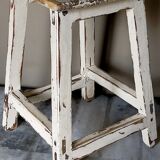 Old patinated workshop stool