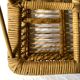 Vintage rattan bottle rack basket