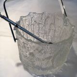 Scandinavian design frosted glass ice cube bucket