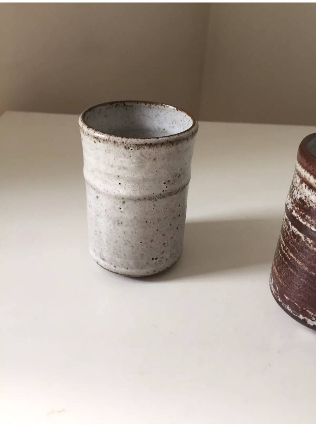 Lot de 3 petits verres liqueur en grès Roger Collet Vallauris