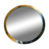 Round brass mirror 32 cm