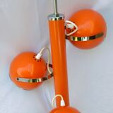 Chandelier with adjustable balls 70s model "eyeball" orange