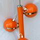 Chandelier with adjustable balls 70s model "eyeball" orange