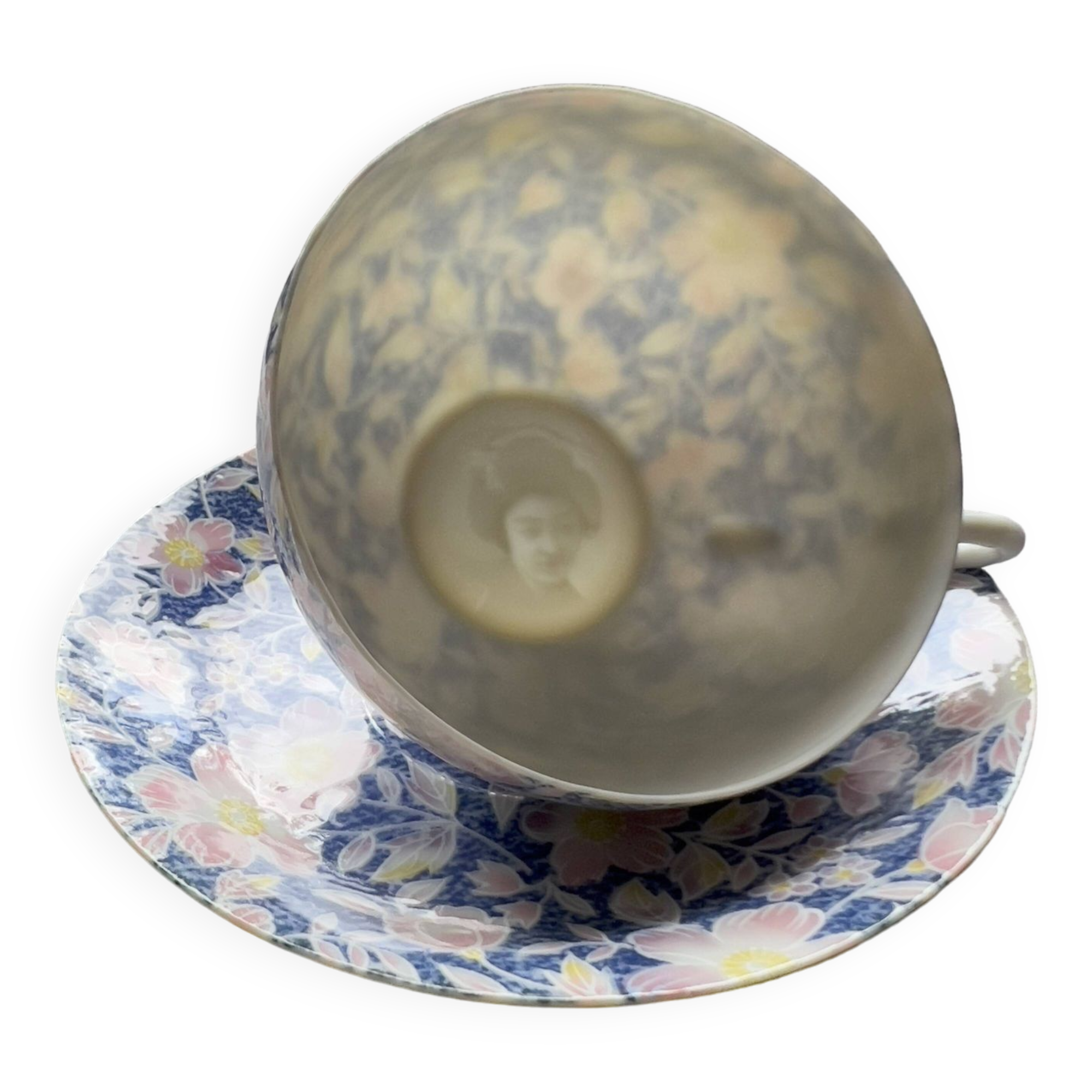 Tea cup and saucer in fine japanese porcelain