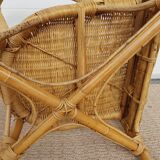 Old chair in Osier and Bamboo 60s