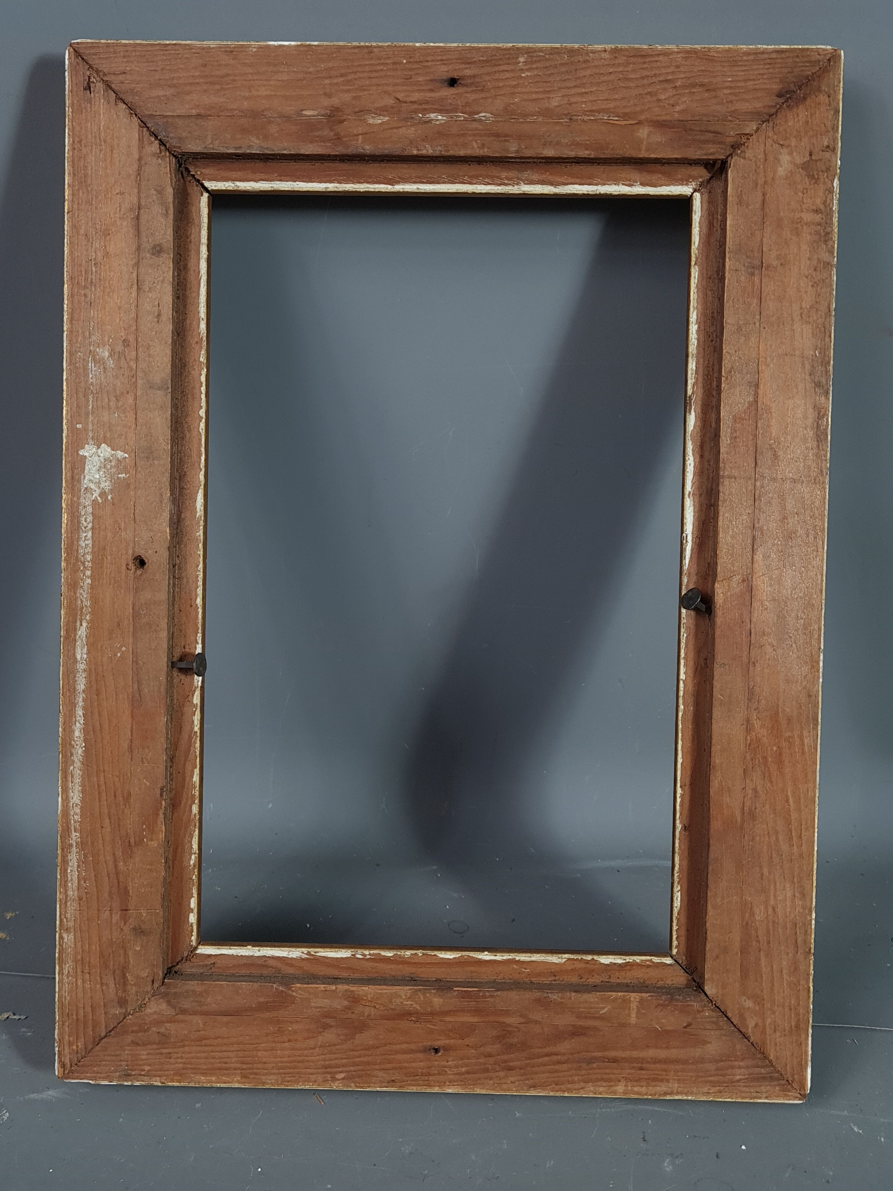 Old frame gilded stucco wood 29.5x21.5 cm, foliage 23.2x15.3 cm