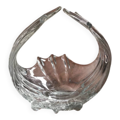 Vide poche , vase ou plat a fruit en verre