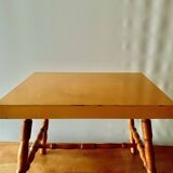 Vintage desk and chair for children in painted wood
