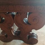 Rocaille table in carved solid oak