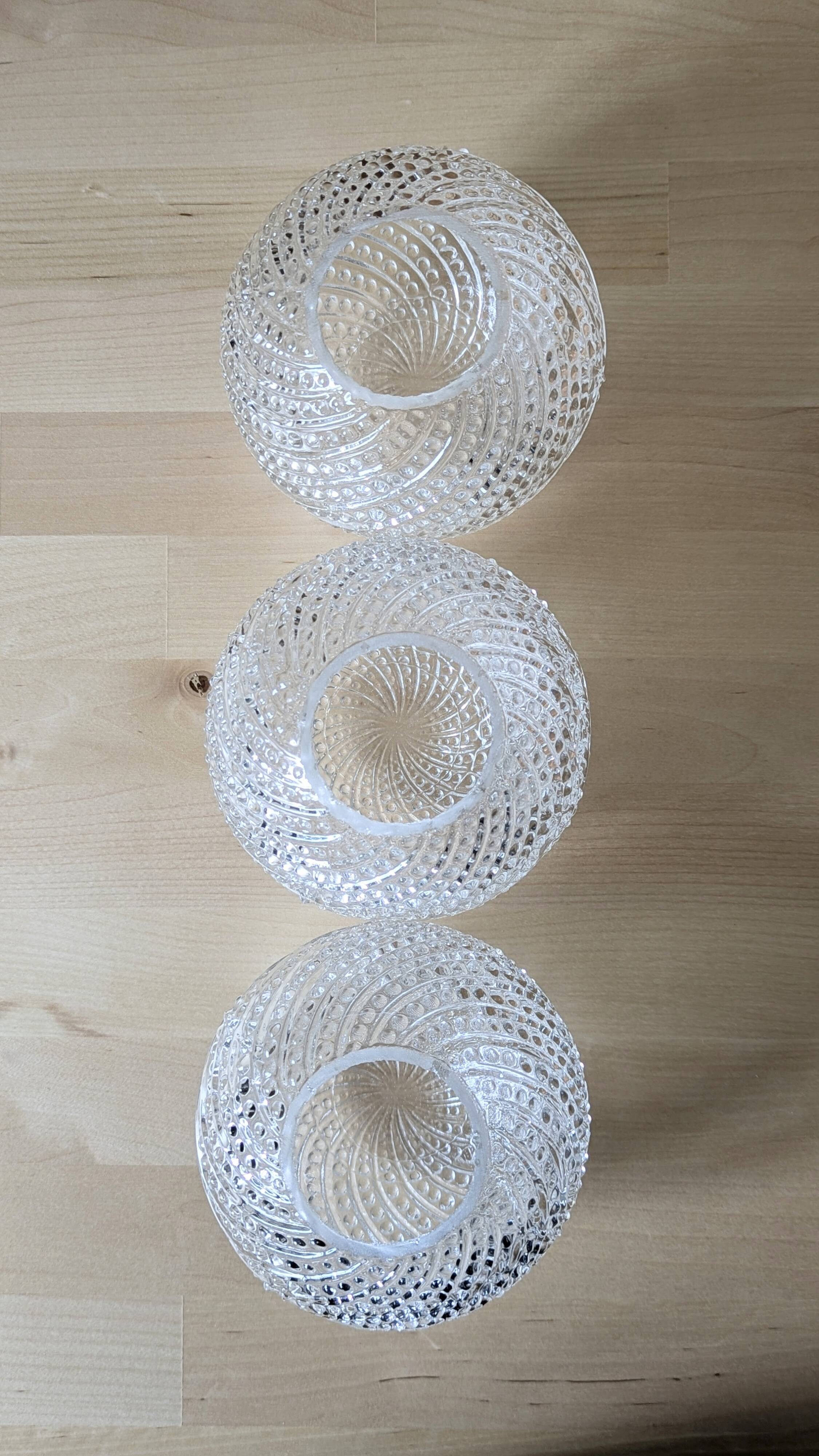 Set of 3 antique globes (L-0238)