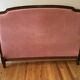 Louis XV pink velvet bed 140 x 190
