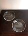 Hermès pair of glass plates with a dolphin pattern.